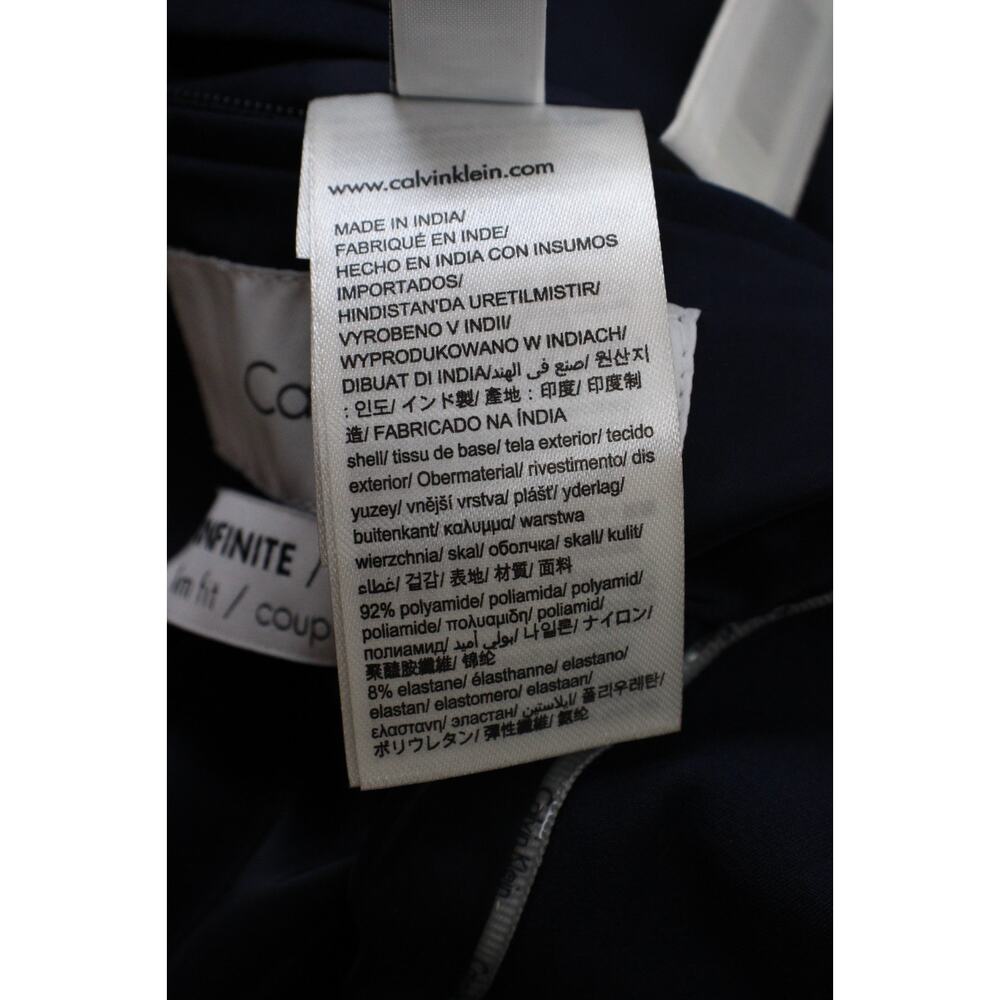 Calvin Klein Blazer Mens Size XL Navy Blue Stretch Slim Fit 2 Button Lined - Picture 10 of 11